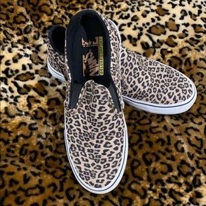 Vans Leopard Slip Ons